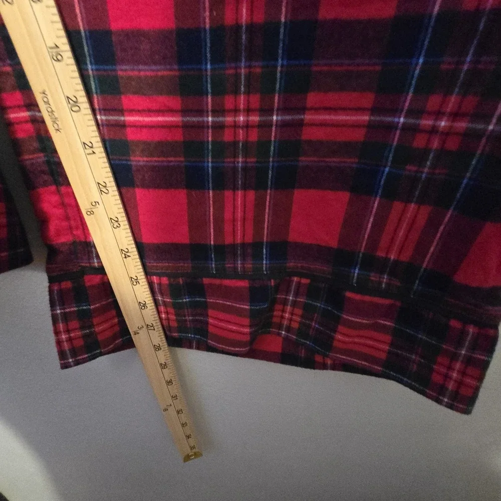 Vineyard Vines Plaid Flannel Pajama Set Womens Plus 3X Red Classic‎ Warm Holiday